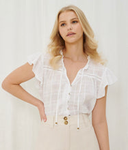 Load image into Gallery viewer, LINLEY WHITE COTTON TOP - IRIS MAXI