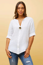 Load image into Gallery viewer, PALERMO ITALIAN LINEN TOP - WHITE