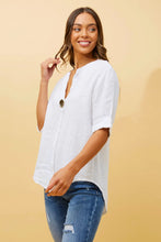 Load image into Gallery viewer, PALERMO ITALIAN LINEN TOP - WHITE
