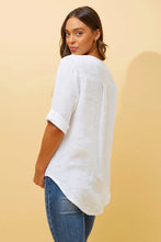 Load image into Gallery viewer, PALERMO ITALIAN LINEN TOP - WHITE