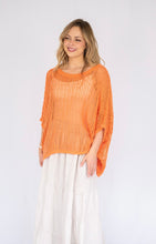 Load image into Gallery viewer, ABBI OPEN WEAVE KNIT JUMPER - TANGERINE