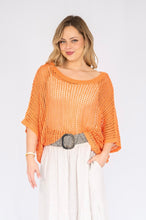 Load image into Gallery viewer, ABBI OPEN WEAVE KNIT JUMPER - TANGERINE