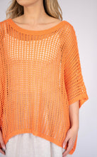 Load image into Gallery viewer, ABBI OPEN WEAVE KNIT JUMPER - TANGERINE