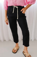Load image into Gallery viewer, LITTLE LIES LUXE LINEN PANTS - BLACK