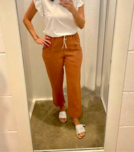 Load image into Gallery viewer, LITTLE LIES LUXE LINEN PANTS - TERRACOTTA