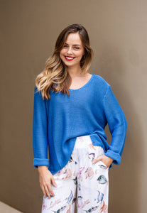 MAYA KNIT JUMPER - BLUE - SILVER WISHES