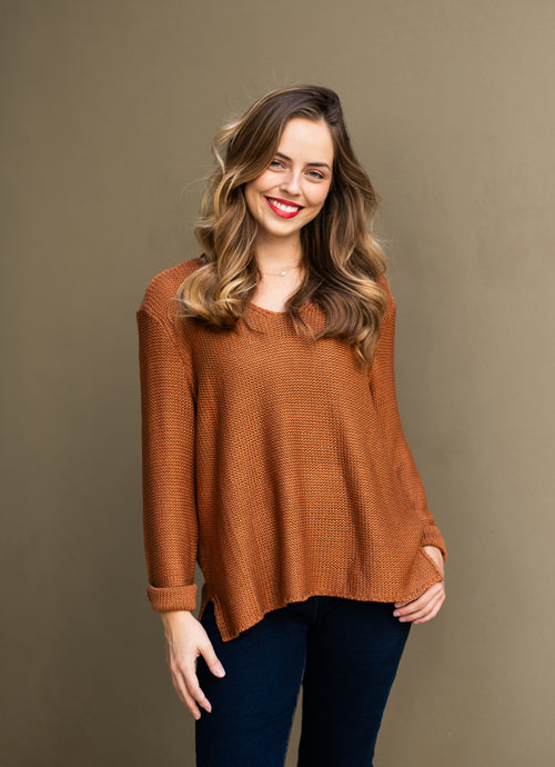 MAYA KNIT JUMPER - TAN - SILVER WISHES