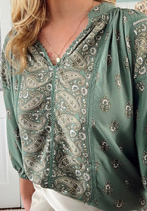 JAASE VIRIDIAN MONTIE BLOUSE