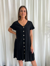 Load image into Gallery viewer, KYLIE LINEN DRESS - BLACK