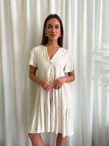 DALIA LINEN DRESS - NATURAL