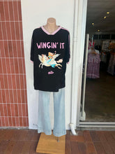 Load image into Gallery viewer, WINGIN IT OVERSIZED TEE - BLACK