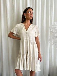 DALIA LINEN DRESS - NATURAL