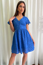 Load image into Gallery viewer, NATALIE BRODERIE ANGLAISE DRESS - BLUE