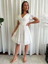 Load image into Gallery viewer, NATALIE BRODERIE ANGLAISE DRESS - WHITE