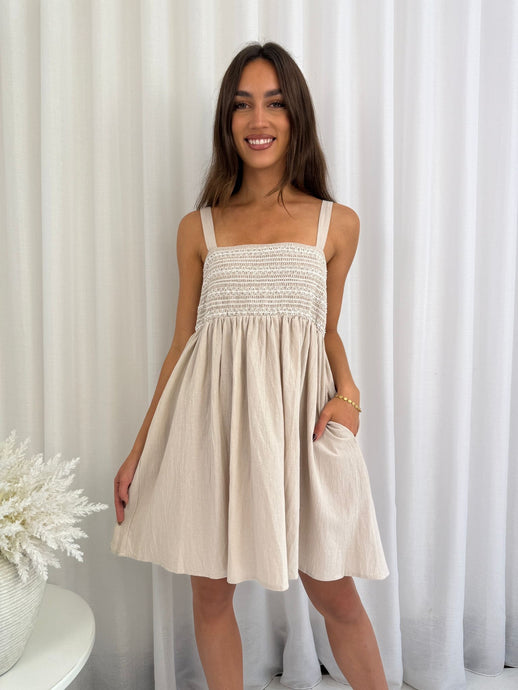 LOLA DRESS - BEIGE