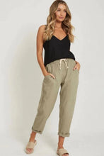 Load image into Gallery viewer, LITTLE LIES LUXE LINEN PANTS - KHAKI