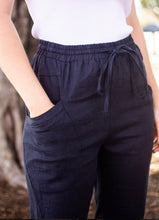 Load image into Gallery viewer, HONOUR LINEN PANTS - NAVY