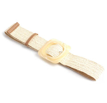 Load image into Gallery viewer, DAISY CREAM WOVEN BRAIDED BELT WITH BUCKLE