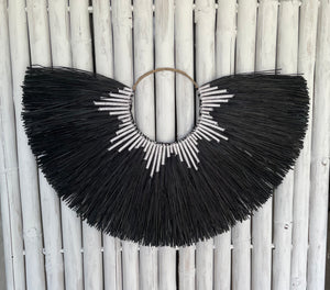 Tribe Black seagrass wall hanging display
