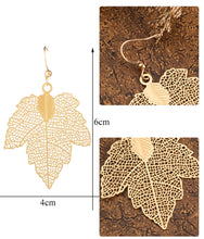 Load image into Gallery viewer, GOLDEN MAPLE LEAF EARRINGS