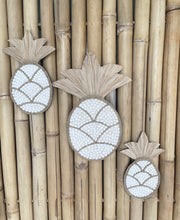 Load image into Gallery viewer, Medium Pineapple white shell wall hanging