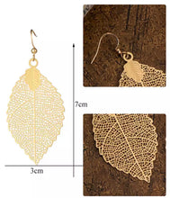 Load image into Gallery viewer, GOLDEN LEAF EARRINGS