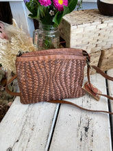 Load image into Gallery viewer, IVY WOVEN LEATHER CLUTCH COGNAC BY RUGGED HIDE