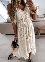 Load image into Gallery viewer, SAVANNA LACE DRESS - BEIGE