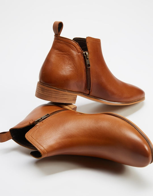 SINE LEATHER BOOTS - TAN - HUMAN PREMIUM