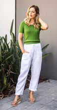 Load image into Gallery viewer, HONOUR LINEN PANTS - WHITE