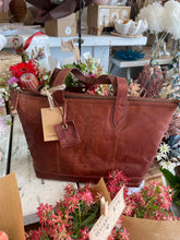 Load image into Gallery viewer, ROXY LEATHER SHOPPER BAG IN BRANDY BY RUGGED HIDE