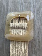 Load image into Gallery viewer, DAISY CREAM WOVEN BRAIDED BELT WITH BUCKLE
