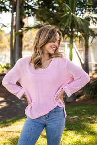MAYA KNIT JUMPER - LIGHT PINK - SILVER WISHES