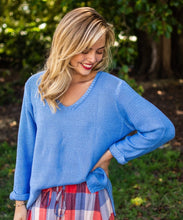 Load image into Gallery viewer, MAYA KNIT JUMPER - BLUE - SILVER WISHES