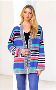 CANDY STRIPE KNIT CARDIGAN - LABEL OF LOVE