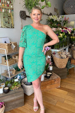 Load image into Gallery viewer, CHELSEA ONE SHOULDER DRESS - HONEY &amp; BEAU - small sizing go up a size