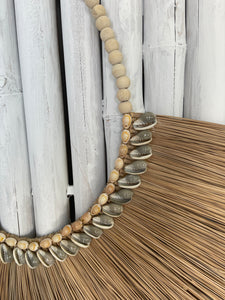 Arcadia shell, bead & seagrass wall hanging display
