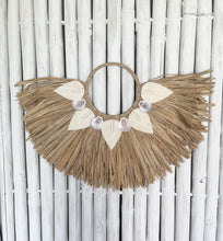 Load image into Gallery viewer, Nora shell, macrame  &amp; seagrass wall hanging display
