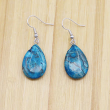 Load image into Gallery viewer, AGATE STONE WATER DROP EARRINGS