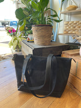 Load image into Gallery viewer, ROXY LEATHER SHOPPER BAG IN BLACK BY RUGGED HIDE