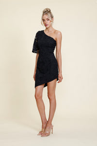 CHELSEA ONE SHOULDER DRESS - HONEY & BEAU - small sizing go up a size