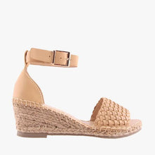 Load image into Gallery viewer, HABIT LEATHER WOVEN ESPADRILLE - NATURAL - HUMAN PREMIUM