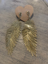 Load image into Gallery viewer, GOLD LEAF DROP EARRINGS