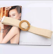 Load image into Gallery viewer, FOCUS CREAM WOVEN STRETCH BELT