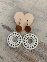 Load image into Gallery viewer, WOODEN BOHO EARRINGS - WHITE