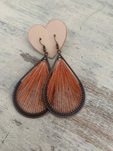 Load image into Gallery viewer, WATER DROP 100% COTTON HAND MADE EARRINGS - TANGERINE