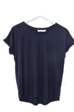 Load image into Gallery viewer, LITTLE LIES ROLL SLEEVE TOP - NAVY