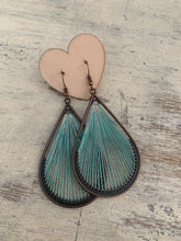 Load image into Gallery viewer, WATER DROP 100% COTTON HAND MADE EARRINGS - AQUA