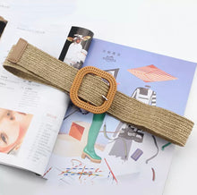 Load image into Gallery viewer, PEPPER TAN WOVEN BRAIDED BELT WITH BUCKLE